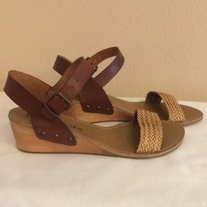 Francesca’s low wedge heal Sandals. New!